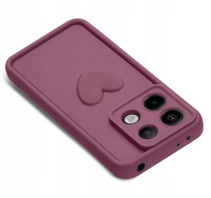 krainaGSM Etui do Xiaomi Redmi Note 13 5G silikonowe MATOWE serce + Szkło ochronne 9H 3
