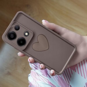 Etui do Xiaomi Redmi Note 13 Pro 4G silikonowe MATOWE serce + Szkło 9H 4