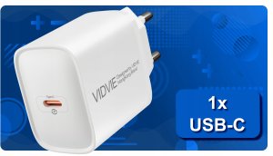 SZYBKA Ładowarka sieciowa VIDVIE USB TYP-C 3A PD 33W KOSTKA DO TELEFONU 4