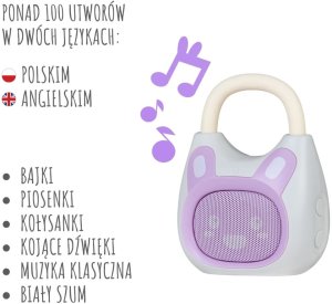 Głośnik Bluetooth Alilo Pocket Bunny K1 PURPLE - fioletowy EDUKAMP 3