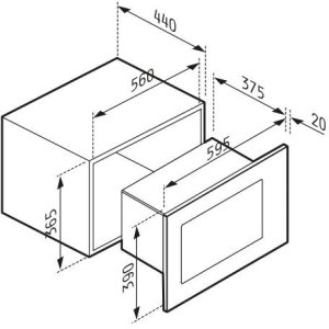 Kuchenka mikrofalowa Pyramis 30 Inox 2