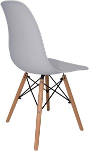 Szare krzesło skandynawskie stylowe do salonu kuchni i biura 12