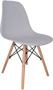 Szare krzesło skandynawskie stylowe do salonu kuchni i biura 5