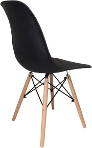 Czarne krzesło skandynawskie stylowe do salonu kuchni i biura 11