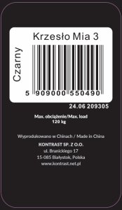 Czarne krzesło skandynawskie stylowe do salonu kuchni i biura 15