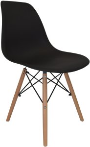 Czarne krzesło skandynawskie stylowe do salonu kuchni i biura 5