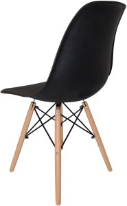 Czarne krzesło skandynawskie stylowe do salonu kuchni i biura 10