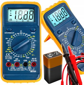 Dokładny Multimetr Cyfrowy Elektryczny Miernik Prądu Tester + Termosonda My64 11