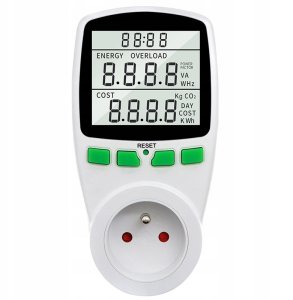 LICZNIK MIERNIK ZUŻYCIA PRĄDU ENERGII WATOMIERZ POBÓR PRĄDU WYŚWIETLACZ LCD 3