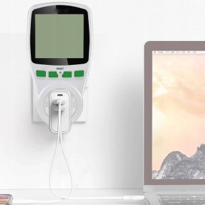 LICZNIK MIERNIK ZUŻYCIA PRĄDU ENERGII WATOMIERZ POBÓR PRĄDU WYŚWIETLACZ LCD 5