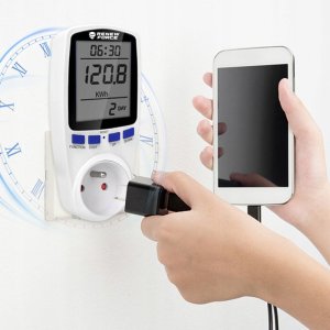 Miernik Zużycia Energii Watomierz Jk-Pm03 Zielone Guziki 3