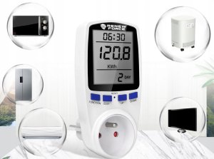 Miernik Zużycia Energii Watomierz Jk-Pm03 Zielone Guziki 8