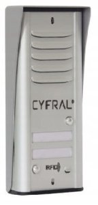 DOMOFON CYFRAL COSMO 2-LOKATORKI CZARNA KASETA CZARNE UNIFONY 13