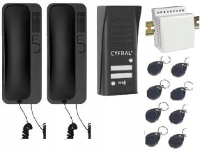 DOMOFON CYFRAL COSMO 2-LOKATORKI CZARNA KASETA CZARNE UNIFONY 7