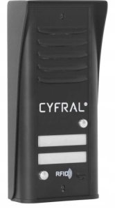 DOMOFON CYFRAL COSMO 2-LOKATORKI CZARNA KASETA CZARNE UNIFONY 9