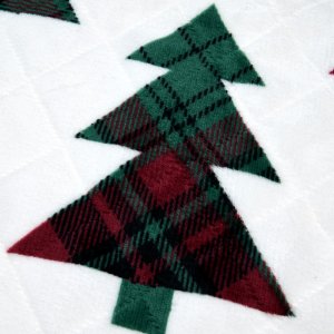 Koc świąteczny KLAUS w choinki, 130 × 160 cm 3