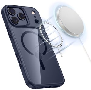 Etui Tech-Protect MagMat MagSafe do Apple iPhone 17 Pro Deep Blue/clear 2