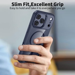 Etui Tech-Protect MagMat MagSafe do Apple iPhone 17 Pro Deep Blue/clear 4