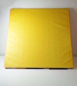 Materac gimnastyczny LEE 100x100x5 cm żółty składany rzepy pokrowiec 5