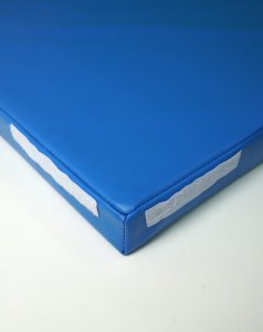 Materac gimnastyczny LEE 100x100x5 cm żółty składany rzepy pokrowiec 6