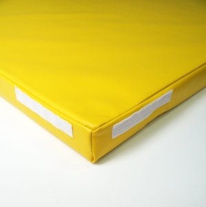 Materac gimnastyczny LEE 100x100x5 cm żółty składany rzepy pokrowiec 7