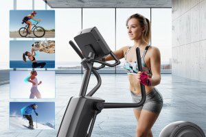 Orbitrek Gymost Orbitrek elektromagnetyczny E38 LED 40 poziomów oporu 51 cm krok 10