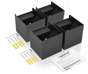 Lampa wisząca Lenovo Ledmo 4 sztuki lamp ściennych LED do wewnątrz/na zewnątrz 12W 2700-3000K 15