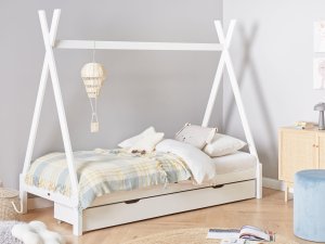 Zestaw 2 szuflad pod łóżko Drewno sosnowe CRONAT Biały 4