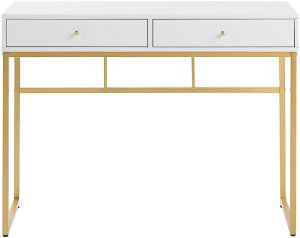 Biurko Beliani Daphne Białe 100 cm x 48 cm 3