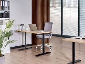 Biurko Beliani Destinas Czarno-Beżowe 120 cm x 60 cm 2