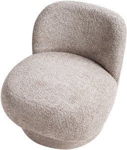 Beliani Fotel obrotowy AYLO Boucle Beżowoszary 5