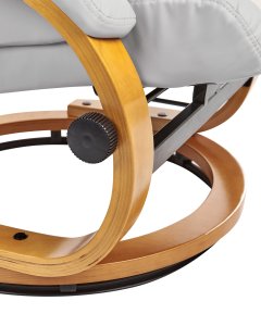 Beliani Fotel z masażem FORCE Z podnóżkiem Jasnoszary 14