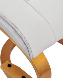 Beliani Fotel z masażem FORCE Z podnóżkiem Jasnoszary 15