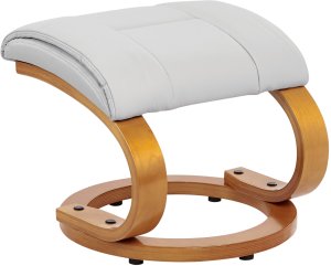 Beliani Fotel z masażem FORCE Z podnóżkiem Jasnoszary 9