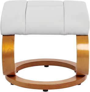 Beliani Fotel z masażem FORCE Z podnóżkiem Jasnoszary 10