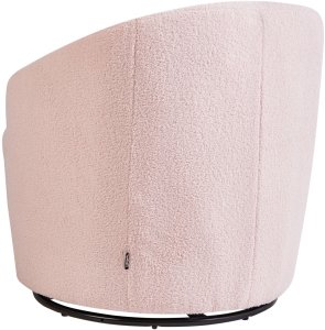 Fotel obrotowy DAVIK Boucle Pastelowy róż 5