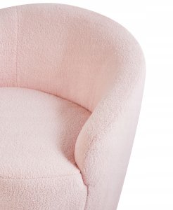 Fotel obrotowy DAVIK Boucle Pastelowy róż 7