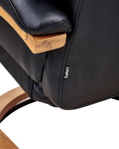 Beliani Fotel z masażem FORCE Z podnóżkiem Czarny 13