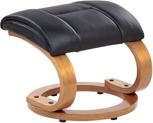 Beliani Fotel z masażem FORCE Z podnóżkiem Czarny 9