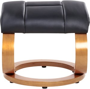 Beliani Fotel z masażem FORCE Z podnóżkiem Czarny 10