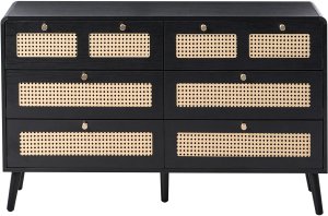 Komoda 6 szuflad MOURA Czarny 5