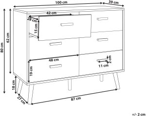 Komoda biała NEWARK 3