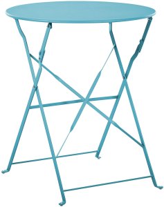 Beliani Zestaw mebli balkonowych Składane FIORI Metal Morski 6