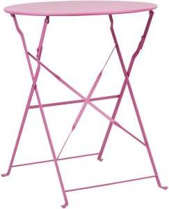 Beliani Zestaw mebli balkonowych Składane FIORI Metal Różowy 7