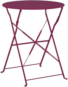Beliani Zestaw mebli balkonowych Składane FIORI Metal Burgundowy 6