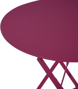 Beliani Zestaw mebli balkonowych Składane FIORI Metal Burgundowy 9