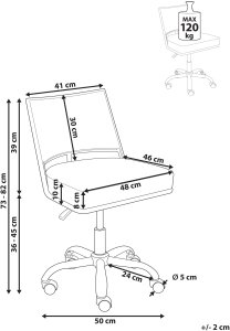 Krzesło biurowe Beliani Krzesło obrotowe NOME Czarny 3