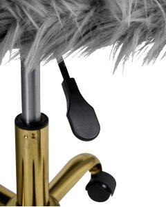 Krzesło obrotowe MARGATE Sztuczne futro Szary 8