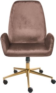 Krzesło biurowe Beliani Clare Brązowe 4