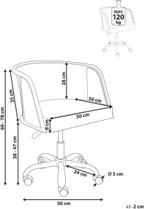 Krzesło biurowe Beliani Krzesło obrotowe ELKHART Czarny 3